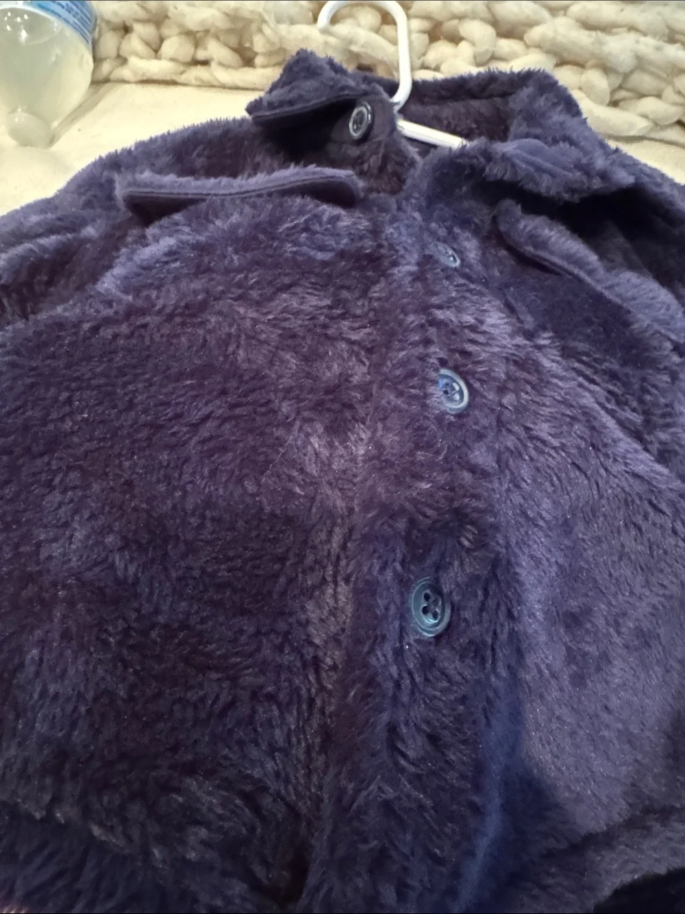 GAP Plush Navy Faux-Fur Kids Jacket
